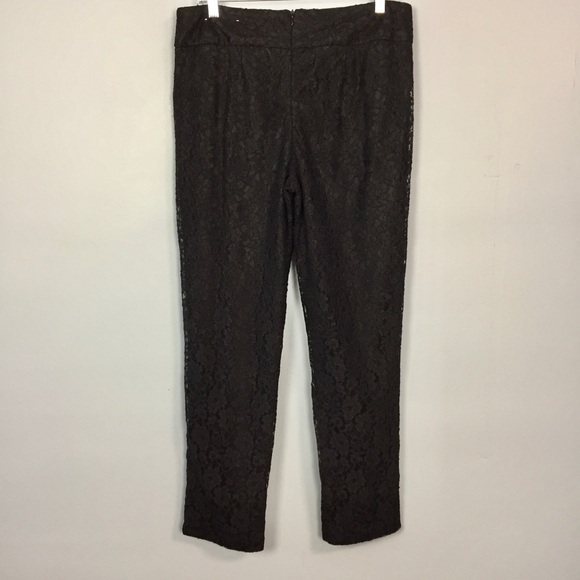 CATO Fully Lined Floral Lace Overlay Dress Pants - Picture 7 of 16